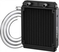 efficient cooling for high-performance computers: diyhz 120mm water cooling radiator with aluminum heat exchanger and black tube logo