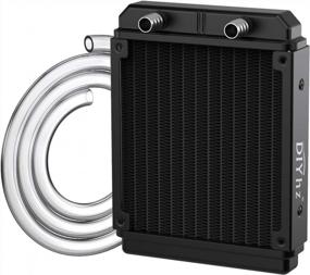 img 4 attached to Efficient Cooling For High-Performance Computers: DIYhz 120Mm Water Cooling Radiator With Aluminum Heat Exchanger And Black Tube