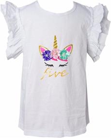img 1 attached to 👚 Kirei Sui Girls 1st Birthday Tops, Tees & Blouses for Girls' Clothing