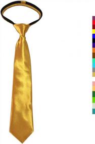 img 4 attached to Pre-Tied Satin Boys Tie - CANGRON Necktie For Boy Toddler With Giftbox