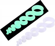 20/28pcs 8g-1 ear stretching kit set - hard silicone plugs & tunnels for gauges stretcher piercing jewelry logo