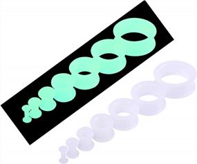 img 4 attached to 20/28Pcs 8G-1 Ear Stretching Kit Set - Hard Silicone Plugs & Tunnels For Gauges Stretcher Piercing Jewelry