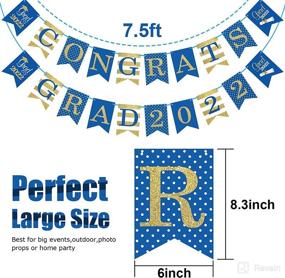 img 3 attached to 2022 Graduation Banner: Easy-to-Install Party Decorations, No DIY Required! Perfect for College & High School Parties (Blue Gold)