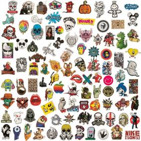 img 2 attached to Gibot 200 PCS Cool Vinyl Sticker Pack For Skateboard, Laptop, Car, And More - 200 Unique Designs