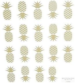 img 3 attached to 🍍 Decorative Gold Foil Pineapple Stickers: Perfect for Crafts and Scrapbooking - 2 Sheets of Stickers