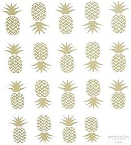 img 2 attached to 🍍 Decorative Gold Foil Pineapple Stickers: Perfect for Crafts and Scrapbooking - 2 Sheets of Stickers