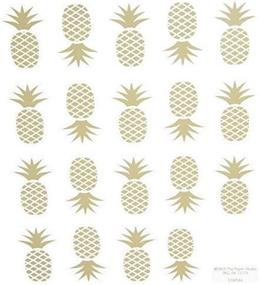 img 4 attached to 🍍 Decorative Gold Foil Pineapple Stickers: Perfect for Crafts and Scrapbooking - 2 Sheets of Stickers