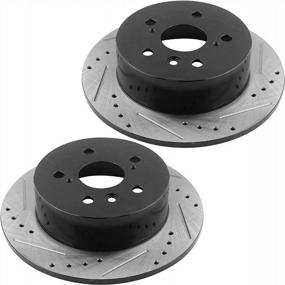 img 3 attached to Upgrade Your Braking System With MotorbyMotor Rear Brake Rotors & Pads Kit - Perfect Fit For Lexus ES Models And Toyota Avalon & Camry - Includes Dot4 Fluid And Cleaner