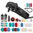 spta mini polisher set with 6-level variable speed for car detailing polishing, includes 54 foam polishing pads and 2 rubbing compounds in 1inch/2inch/3inch sizes logo