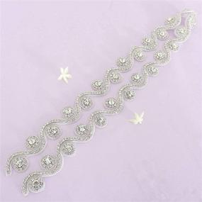 img 3 attached to SEO-enhanced Crystal Rhinestone Applique for Wedding Belts - Elegant Women's Accessories in Silver