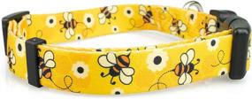 img 2 attached to 🐝 LimeLoot Bees Adjustable Dog Collar for Small Male and Female Dogs