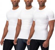 men's short sleeve compression shirts - set of 3 for athletic performance and devops logo