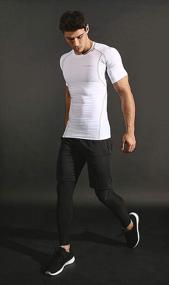 img 2 attached to Men'S Short Sleeve Compression Shirts - Set Of 3 For Athletic Performance And DevOps