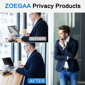 img 1 attached to Защитите свой ноутбук с помощью 13,3-дюймового фильтра конфиденциальности ZOEGAA — совместим с основными брендами для широкоэкранных ноутбуков с соотношением сторон 16:9 — антибликовое и безопасное