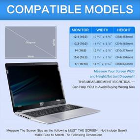 img 3 attached to Protect Your Laptop With ZOEGAA 13.3 Inch Privacy Screen Filter - Compatible With Major Brands For 16:9 Widescreen Laptops - Anti-Glare And Secure