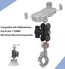 img 1 attached to Jitehsha Aluminum Double Socket Components Motorcycle & Powersports