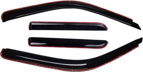 img 4 attached to 🚗 WV194355 Dark Smoke In-Channel Rain Guard - Set of 4 Pieces for Chevrolet Avalanche & Suburban 2002-2006, Escalade EXT 2002-2006, Yukon XL 2001-2006, Silverado/Sierra 1500/2500/3500 2001-2007 with Crew Cab