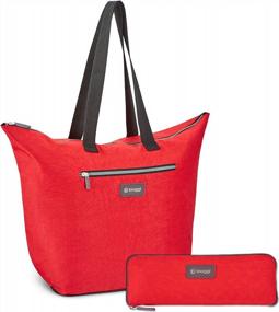 img 4 attached to Biaggi Zipsak Micro-Fold Shopper - 16-Inch Tote - As Seen On Shark Tank - Red