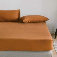 🎃 cozy king pumpkin fitted sheet: soft jersey cotton bedding, deep pocket mattress cover for him or her (no pillowcases) логотип