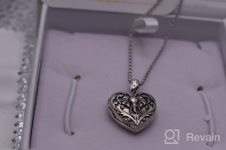 img 1 attached to Capture Your Heartwarming Memories With SOULMEET Heart-Shaped Sterling Silver Personalized Locket Necklace review by Fahmi Manna