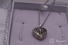 img 5 attached to Capture Your Heartwarming Memories With SOULMEET Heart-Shaped Sterling Silver Personalized Locket Necklace