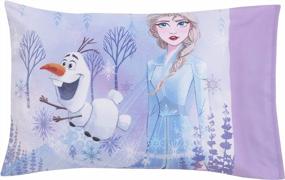 img 1 attached to Disney Frozen 2 Forest Spirit 4 Piece Toddler Bed Set - Lavender, Light Blue & Purple