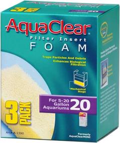 img 1 attached to 🔍 AquaClear 20-Gallon Foam Inserts, 3-Pack - Improved SEO, White, A1390