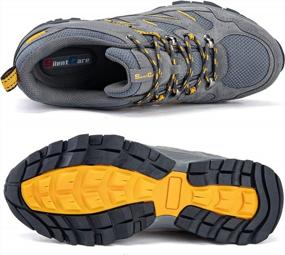 img 2 attached to 🥾 Водонепроницаемые туристические ботинки для мужчин | Верх из замши, низкий крой, легкие и дышащие | Противоскользящая обувь для активного отдыха и походов на природе для мужчин