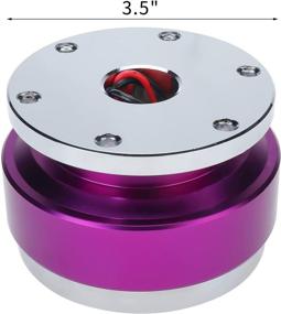 img 2 attached to NovelBee Aluminium Alloy 6 Hole Quick Release Steering Wheel Hub Adapter With Mounting Screws And Allen Keys (Purple)