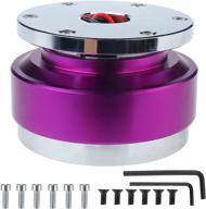 novelbee aluminium alloy 6 hole quick release steering wheel hub adapter with mounting screws and allen keys (purple) логотип