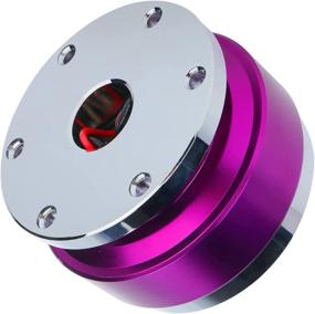 img 1 attached to NovelBee Aluminium Alloy 6 Hole Quick Release Steering Wheel Hub Adapter With Mounting Screws And Allen Keys (Purple)