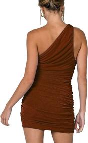 img 3 attached to 👗 Lyaner Women's Sleeveless Bodycon Shoulder Dress and Clothing for Women