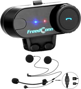 img 4 attached to 📻 Bluetooth Intercom Kit for Motorcycle Helmets - FreedConn TCOM-VB Interphone Headset, Supports 2 or 3 Riders, FM Radio/Mobile phone/MP3/GPS Connectivity, Range of 800m, Handsfree Functionality (1 Pack)