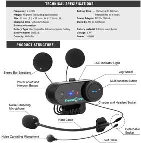 img 3 attached to 📻 Bluetooth Intercom Kit for Motorcycle Helmets - FreedConn TCOM-VB Interphone Headset, Supports 2 or 3 Riders, FM Radio/Mobile phone/MP3/GPS Connectivity, Range of 800m, Handsfree Functionality (1 Pack)