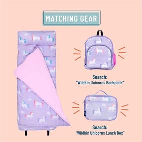 img 1 attached to Wildkin Original Nap Mat With Reusable Pillow For Boys And Girls, Perfect For Elementary Sleeping Mat, Features Hook And Loop Fastener, Soft Cotton Blend Materials Nap Mat For Kids (Unicorn)