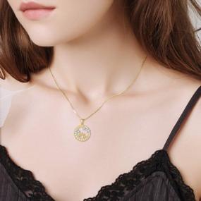 img 1 attached to Women'S 14K Solid Gold Sun Moon Star Necklace In 3 Styles - Perfect Yellow Gold Jewelry Gift For Wife, Girlfriend, Or Mother