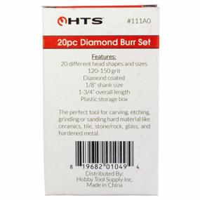 img 1 attached to Precision Crafting Made Easy With HTS 111A0 Diamond Burr Set - 20 Piece Set With 1/8In Shank And 150 Grit