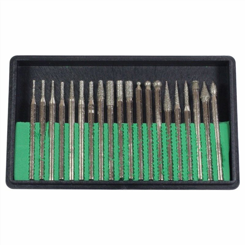 10PC Double Cut Carbide Burr Set 0.118 3mm Shank, Rotary Tool