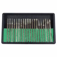 precision crafting made easy with hts 111a0 diamond burr set - 20 piece set with 1/8in shank and 150 grit logo