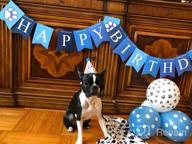 img 1 attached to Celebrate Your Pup'S Big Day With TCBOYING'S 11-Piece Dog Birthday Set – Blue Bandana, Hat, Scarf, Flags, Balloons & More! review by Rick Howlett