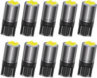 10-pack ruiandsion t10 194 led bulbs for car interior dash gauge license plate lights logo