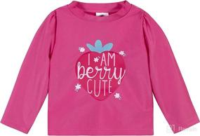 img 3 attached to 👶 Adorable Gerber Baby-Girls Long Sleeved Rashguard Swim Bathing Suit Set- Perfect for Water Fun!