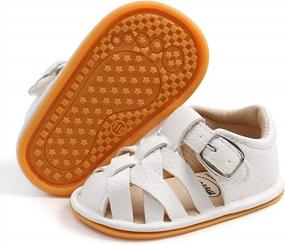 img 4 attached to Premium Anti-Slip Baby Sandals For Safe & Stylish Summer Outings By SOFMUO