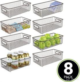 img 3 attached to MDesign Farmhouse Kitchen Storage Organizer Storage & Organization best: Kitchen Storage & Organization