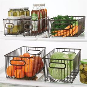 img 2 attached to MDesign Farmhouse Kitchen Storage Organizer Storage & Organization best: Kitchen Storage & Organization