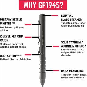 img 2 attached to GP 1945 Bolt Action Pen PRO: A Multi-Functional Titanium EDC Pen With Rescue Whistle, Glass Breaker And Survival Gear For Camping, Self Defense, And More - A Better Alternative To A Pen Light