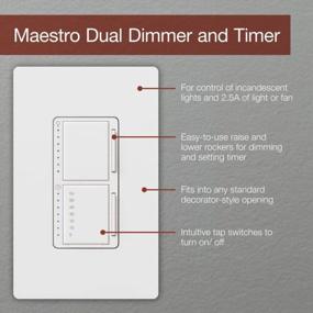 img 1 attached to Black Lutron Maestro MA-L3T251-BL 300-Watt Single-Pole Digital Dimmer And Timer Switch For Incandescent And Halogen Bulbs