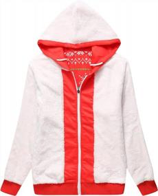 img 2 attached to Women'S Fleece Hoodie Jacket With Sherpa Lining For Winter Wear