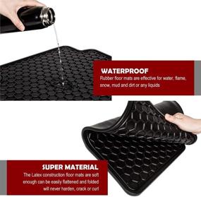 img 3 attached to 🐻 TeddyTT Heavy Duty Rubber Floor Mats for Camry 2012-2017 (Front & Rear) - Waterproof, Custom Fit, Odorless, All Weather, 3D High Edge, Anti-Stain (4PCS)