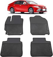 🐻 teddytt heavy duty rubber floor mats for camry 2012-2017 (front & rear) - waterproof, custom fit, odorless, all weather, 3d high edge, anti-stain (4pcs) logo